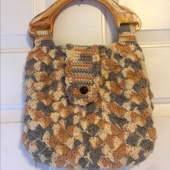 Vintage Handmade Crochet Purse Boho Grannycore - Picture 1 of 6